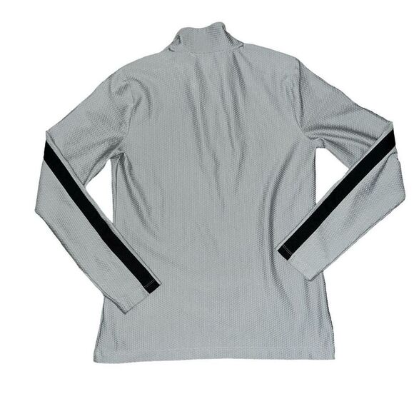 LAUREN RALPH LAUREN Grey & Black Textured 1/4 Zip Pullover Size M - Picture 2 of 7